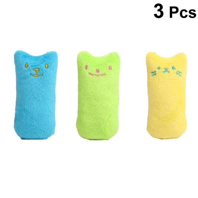 3 шт. прочный милый забавный интерактивный плюшевый Кот игрушка жевание зубов