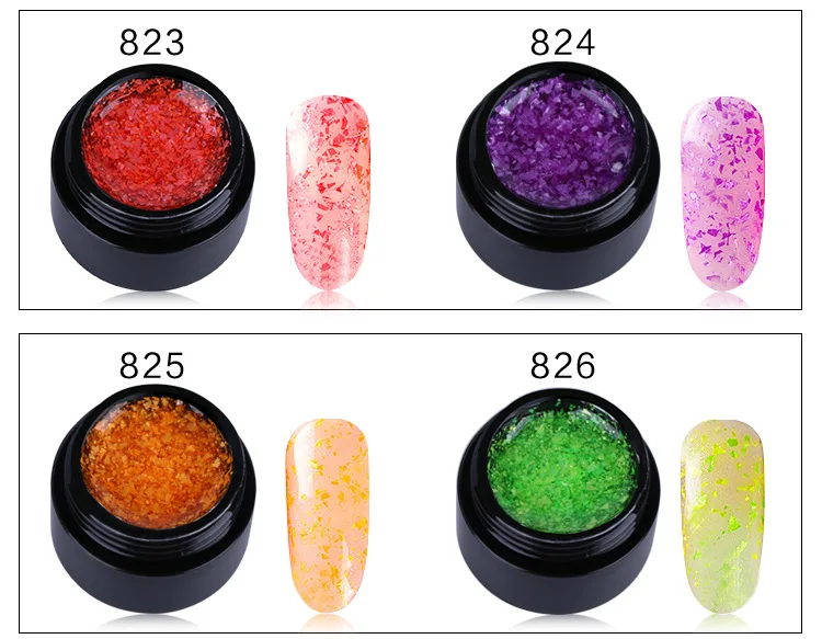 3D клей для ногтей Гель-лак блестки блеск Рождество снег Снежинка прозрачный гель