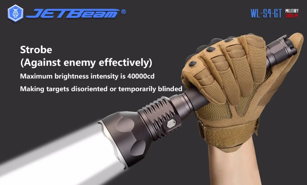 JETBeam WL-S4-GT охотничий фонарь Cree XHP70 светодиодный MAX.3300 люмен луч расстоянии 400 м тактический фонарик для Спорт на открытом воздухе