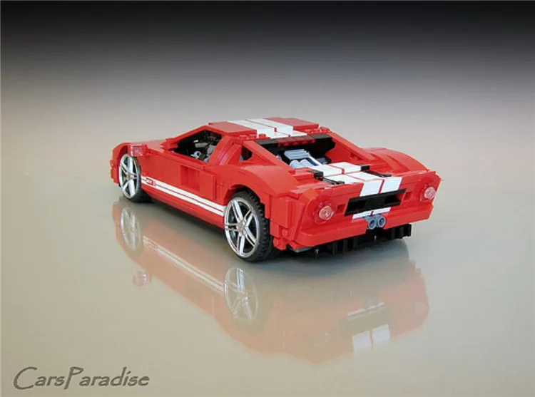 XingBao 03011 919 шт. натуральная Творческий MOC техника серии красный Phantom гоночный автомобиль набор строительных блоков Кирпичи