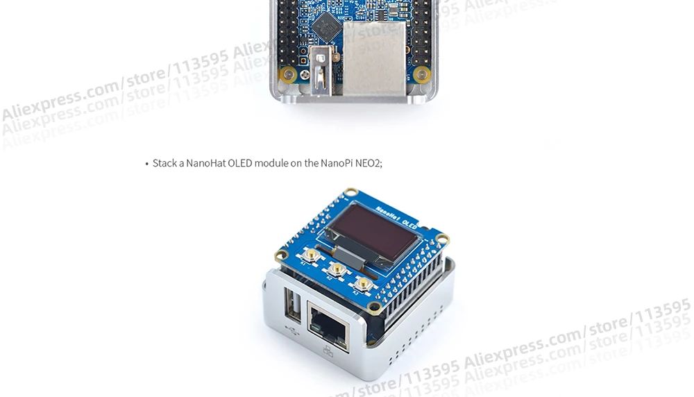 RealQvol FriendlyARM NanoPi NEO/NEO2 металлический полный комплект алюминиевый корпус oled программируемый на питоне