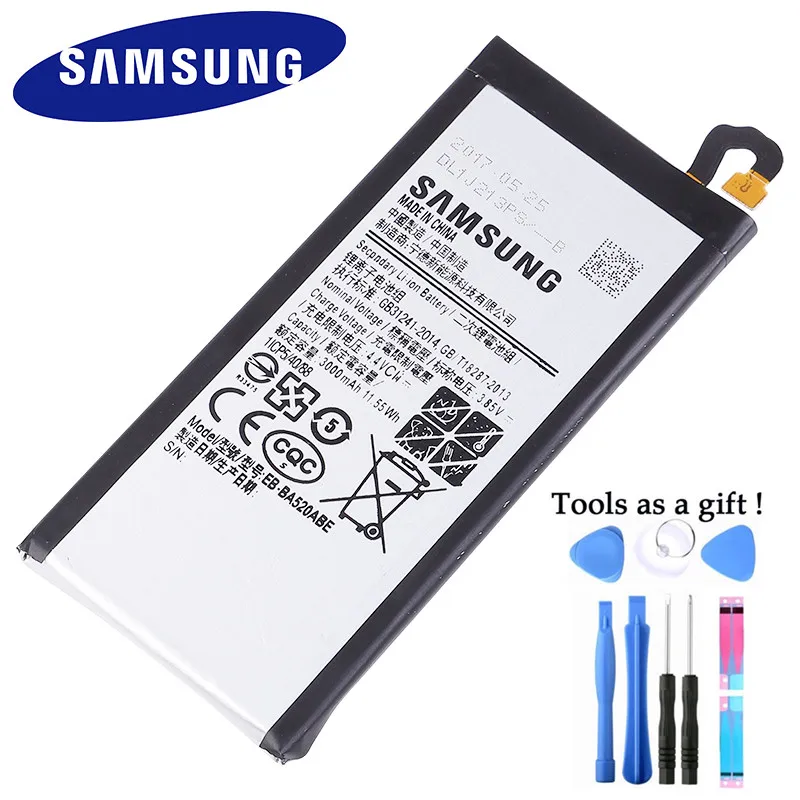 Оригинальная сменная батарея Samsung для Galaxy 2017 Edition A5 A520F оригинальная телефонная