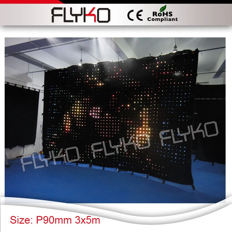Видеосъемка P9 светодиодный экран dj для занавесок 3x5 м | Освещение