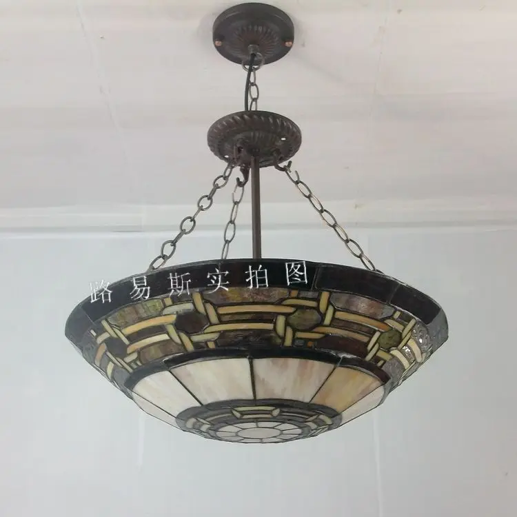 45 см античный Tiffanylamp люстра кофе скандинавские антиностальгические стеклянные