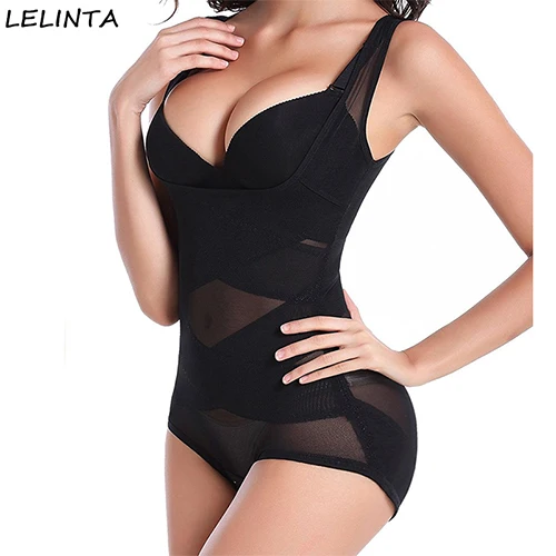 Black LELINTA невидимка тонкое Утягивающее Bosysuits пуш-ап Body Shaper животик Управление подтягивающее ягодицы резинка трусов Корректирующее белье - Цвет: Black