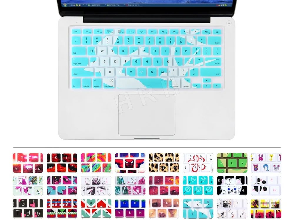 Силиконовый чехол для клавиатуры с рисунком животных Защитная пленка Apple Macbook Pro