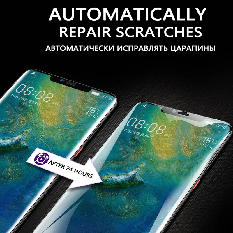 15D полный экран Гидрогелевая пленка для huawei mate 20 Pro 10 легкий протектор X защитная