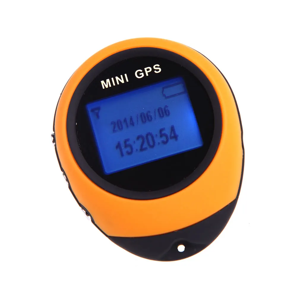 Yellow Мини gps навигационный локатор USB Перезаряжаемый цифровой приемник трекер регистратор ручной брелок с компасом для путешествий на открытом воздухе - Цвет: Yellow