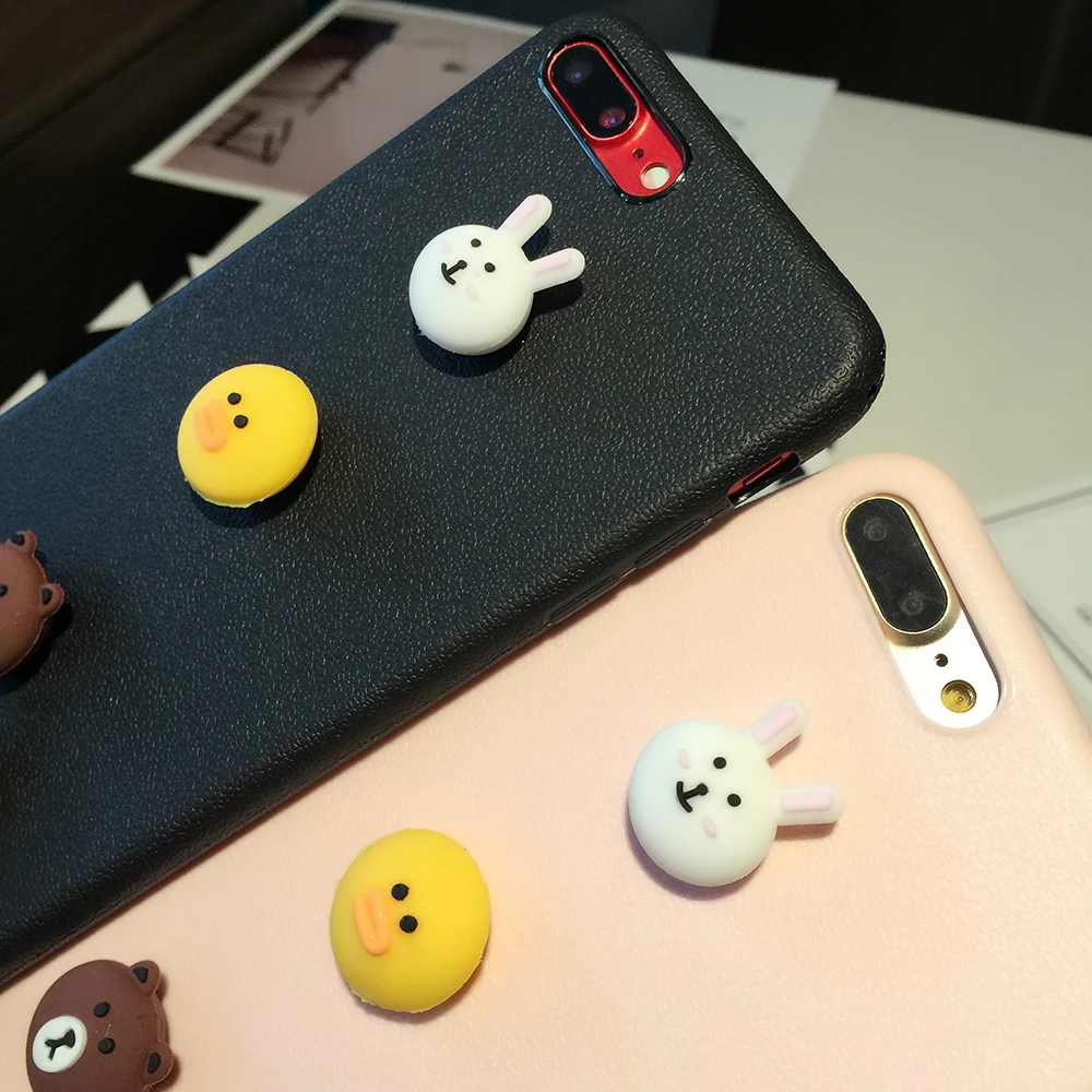 Eqvvol медведь утка Чехол для телефона с кроликом iphone X 8 7 6 S плюс Чехлы мультфильм