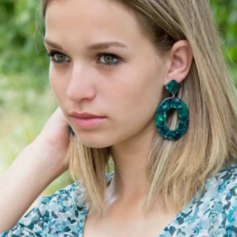 Горячая Распродажа модные богемные геометрические большие круглые синие