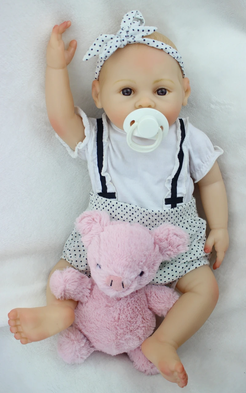 Bebe girl reborn 43 см полностью силиконовые куклы для новорожденных магнитная головка
