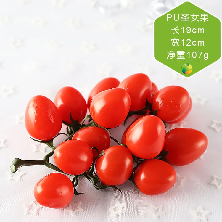 Red Holy fruit Искусственные фрукты овощи пластик моделирование оранжевый лимон Чили Тыква поддельные модели для фотографии реквизит вечерние Декор для дома - Цвет: Red Holy fruit