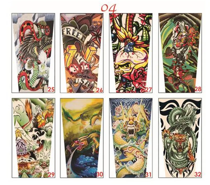 2 шт. защитные нейлоновые эластичные временные татуировочные рукава чулки для