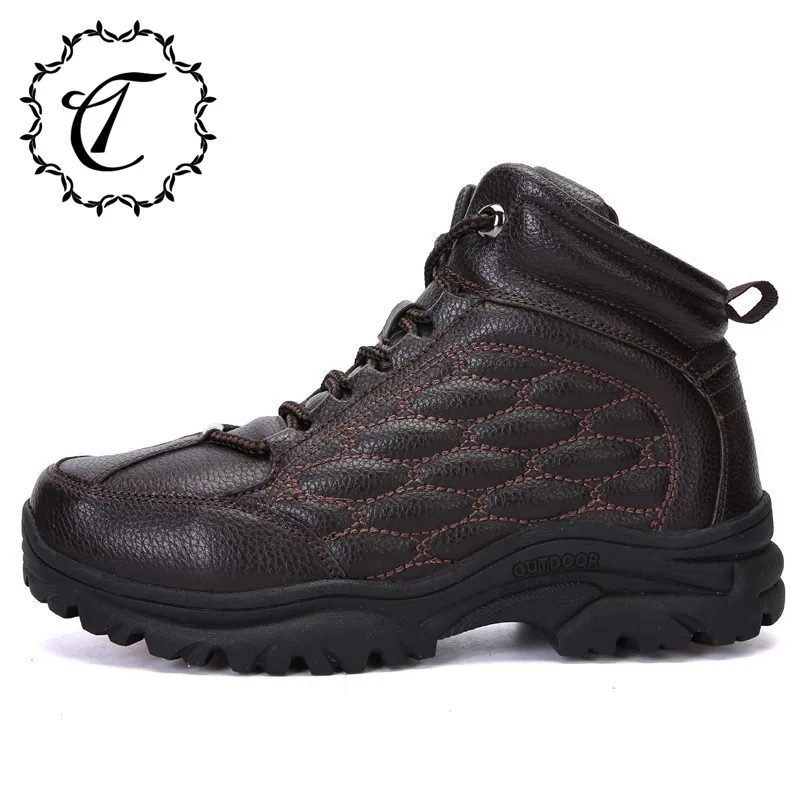 CatriCa Black Brown 2019 Designer Waterproof Leather Men Shoes High Top Quality Fashion Luxury Male Winter Snow Ankle Boots 8022 | Обувь