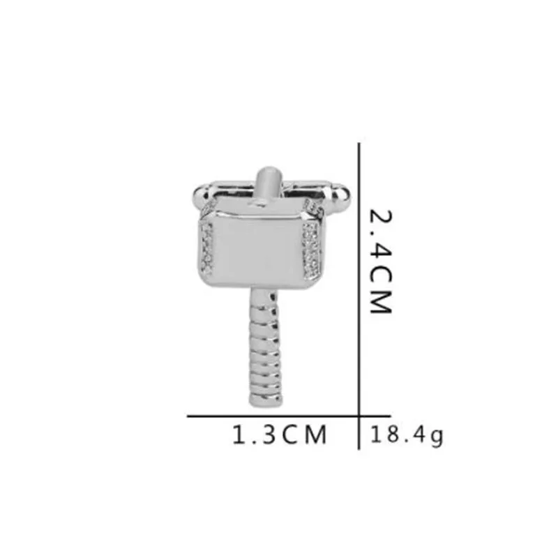 WKOUD серебряные запонки молотки комиксы Свадебные украшения супер герой Запонки