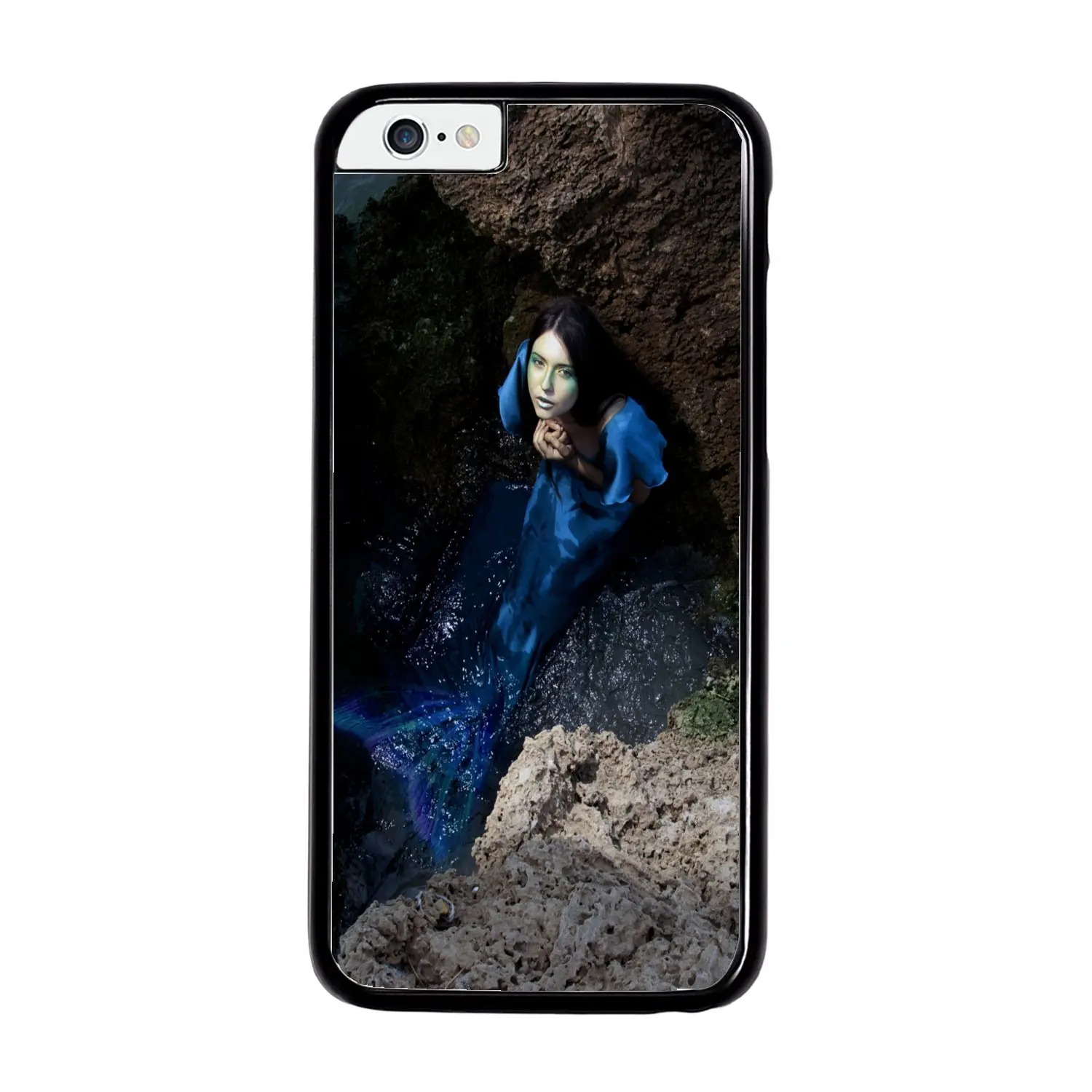 Новые Пк Протектор Hard Cover Синий Русалка Скрывается За Камнями Чехол Для Iphone Серии