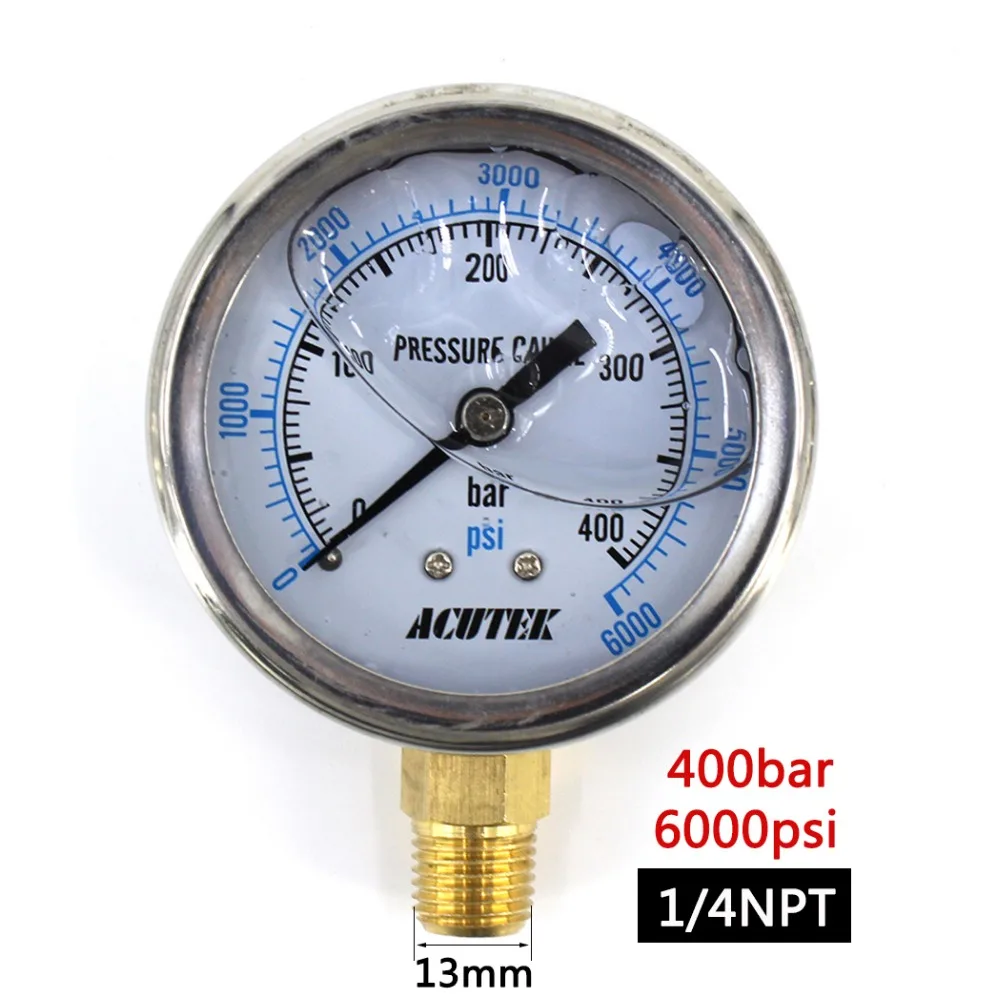 PCP Пейнтбольный страйкбольный насос 63 мм манометры с масляным наполнением 40bar 400bar