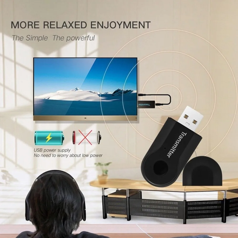 Buyincoins беспроводной bluetooth передатчик стерео аудио музыкальный адаптер для ТВ