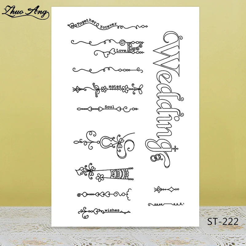 

Wedding decoration Transparent silicone Stamp for DIY Scrapbooking/Photo Album Decorative Card Making Clear Stamps Supplies