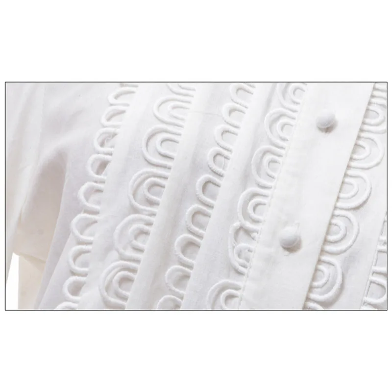 HIGH QUALITY Newest Fashion 2020 Designer Blouse Women's Long Sleeve Lace Embellished Shirt |