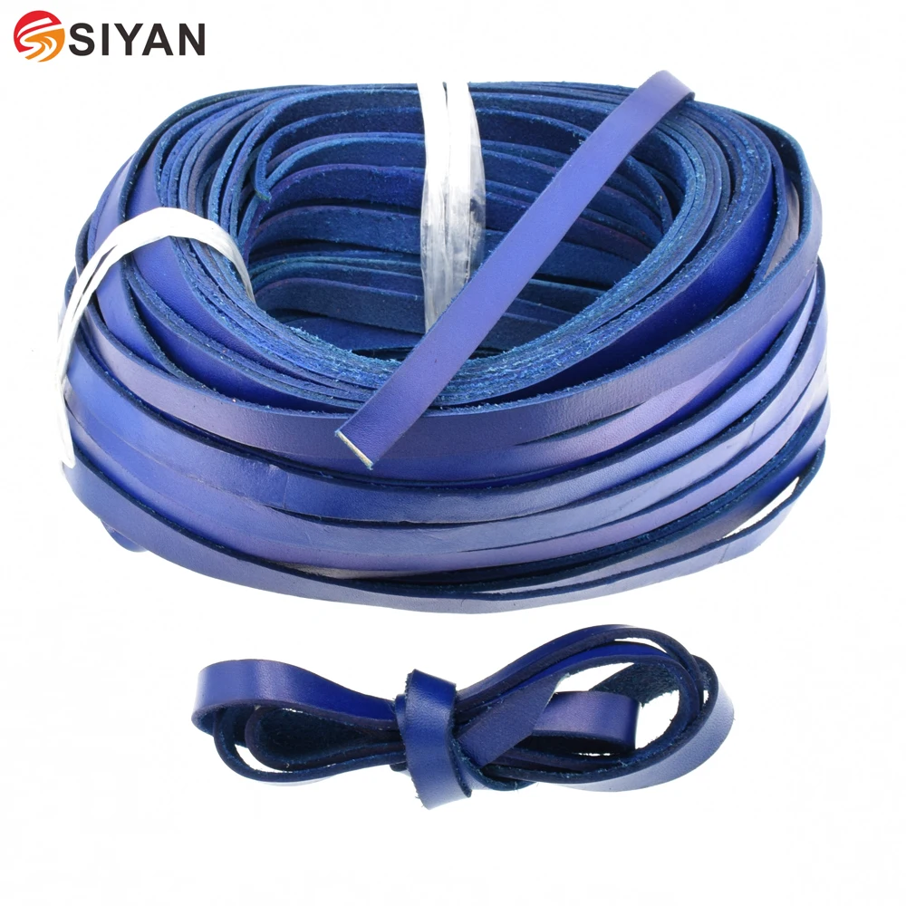 Плоский шнур из натуральной кожи 1 метр веревка коровьей для браслета сделай сам