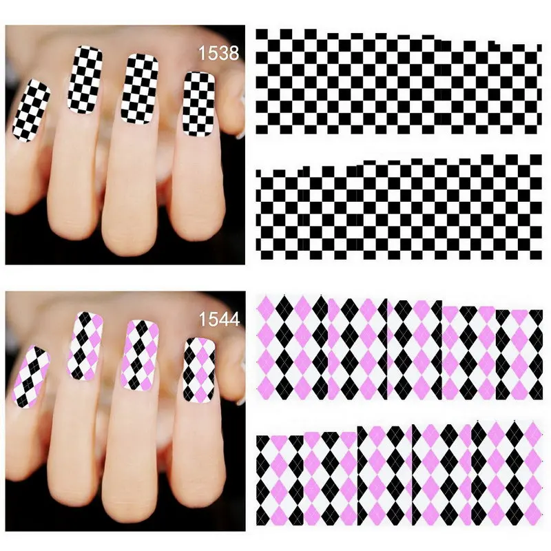 Комплект из 2 предметов для ногтей Стикеры с леопардовым принтом отделкой