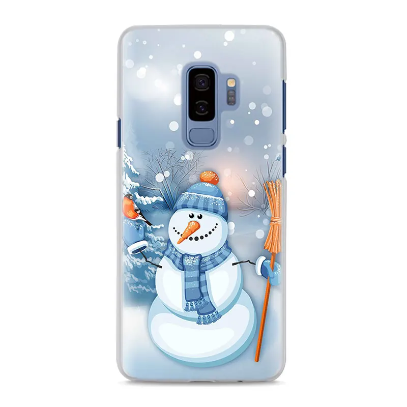 Веселый Рождественский Снеговик телефон чехол s для samsung Galaxy S10e S10 S8 S9 плюс M10 M20 M30 A50 S6 S7 края Жесткий Чехол Крышка