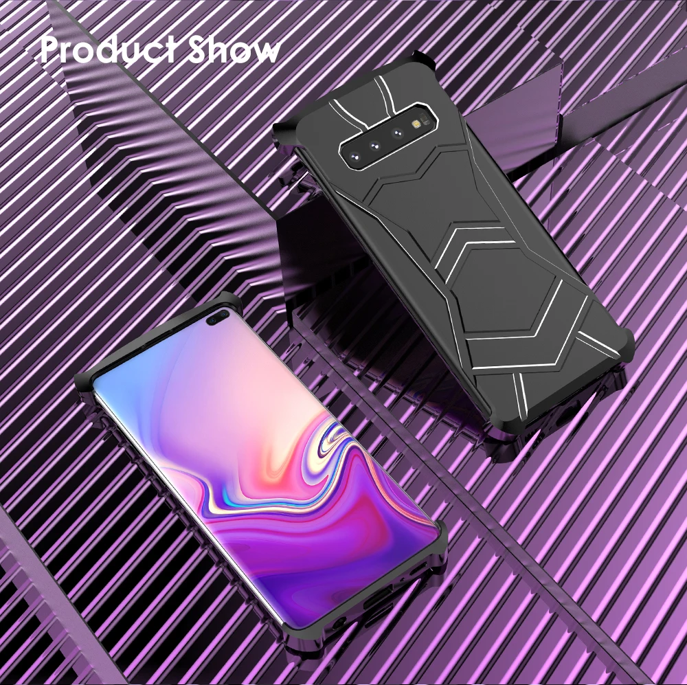 Черный сковорода Алюминий металлический чехол для телефона для Galaxy S10 плюс S10 магнитное всасывание Премиум бампер рамк