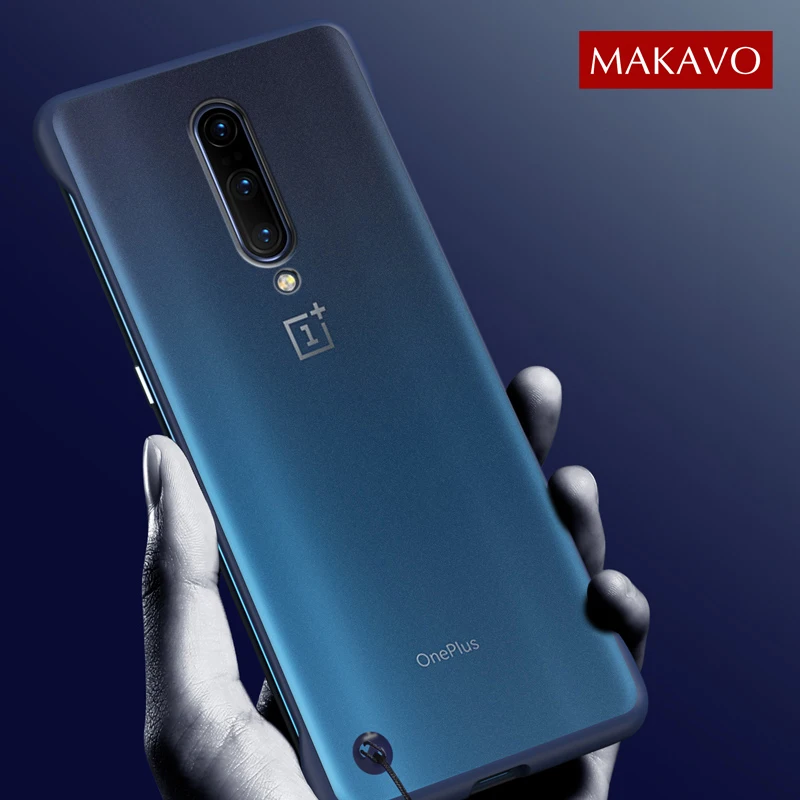 For OnePlus 7T Pro Case Transparent Matte hard Shockproof Back Cover 7 Phone Coque |