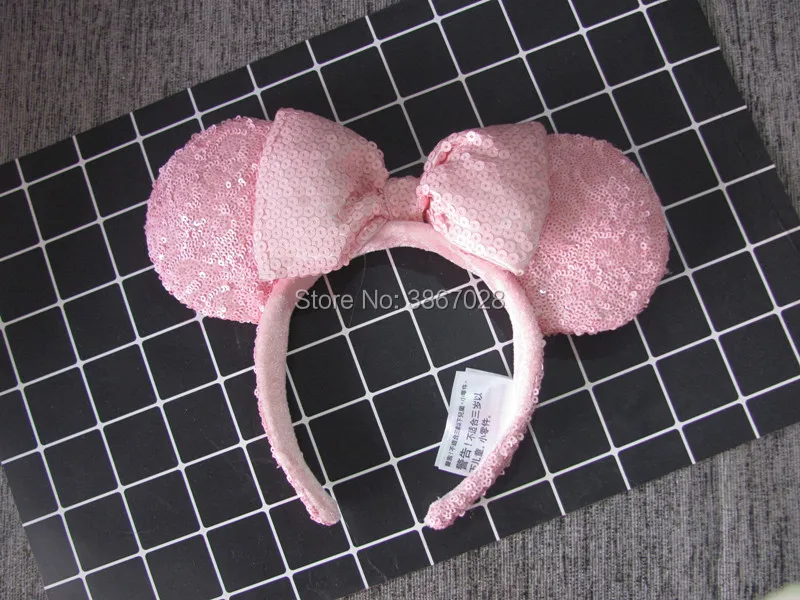 Новый костюм Минни Микки с блестками розовыми ушками для косплея плюшевая