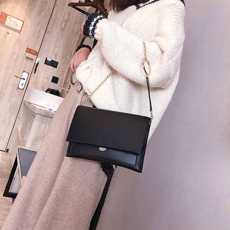 

CASMOR 2018 Chic Fashion Bags Luxury Handbags Women Famous Brands Designer bag Chains Ring Shoulder bag Ladies Crossbody bag