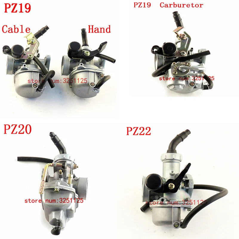 Карбюратор для мотоцикла 19 мм 20 22 карбюратор PZ19 PZ20 PZ22 подходит 50cc 70cc 90cc 110cc 125cc ATV Quad