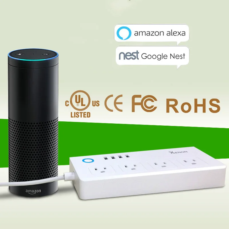 Быстрая зарядка USB US smart socket Amazon ALEXA Google sound controllingAC110 240V|sound|sound socketsound usb |
