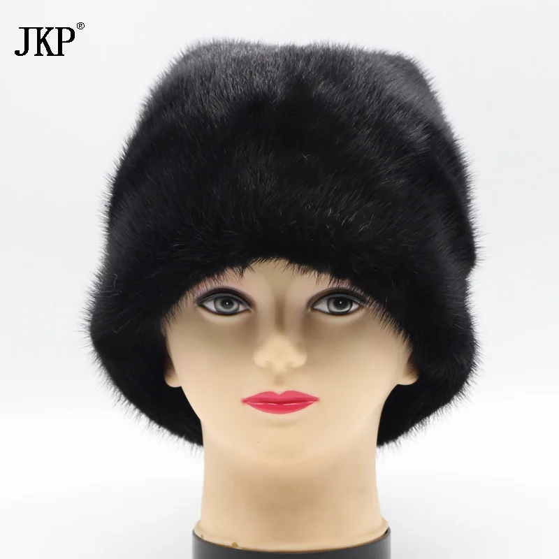 Женские зимние шапки из натурального меха норки элегантные и стильные Меховые