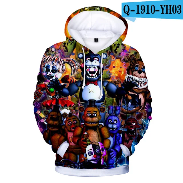 3dwy-580 Fnaf/толстовки с 3d толстовки г. Новая толстовка с капюшоном для мальчиков FNAF верхняя одежда «пять ночей с Фредди», куртка, пальто Топы с рисунками Fnaf - Цвет: 3dwy-580