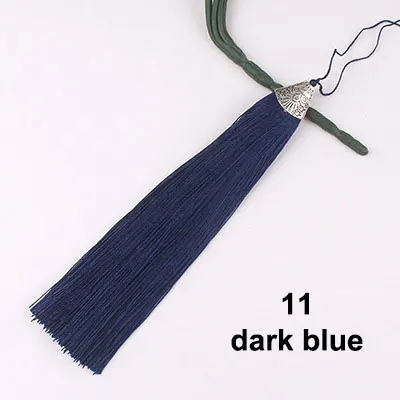 11 dark blue 2 шт./лот 18 см кисточка декоративная шелковая Сделай Сам кисточки шелковая кисточка швейная ткань аксессуары бахрома отделка для diy Подвеска кисточка Декор - Цвет: 11 dark blue