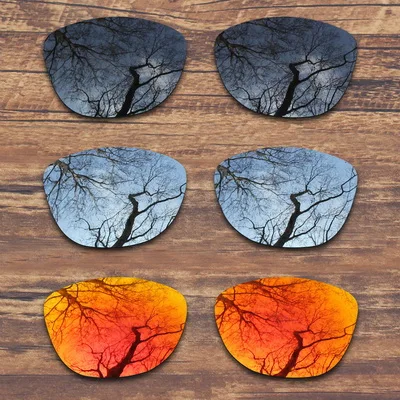 ToughAsNails поляризованные Сменные линзы для солнцезащитных очков Оукли Frogskins-несколько вариантов - Цвет линз: Black.Silver.FireRed