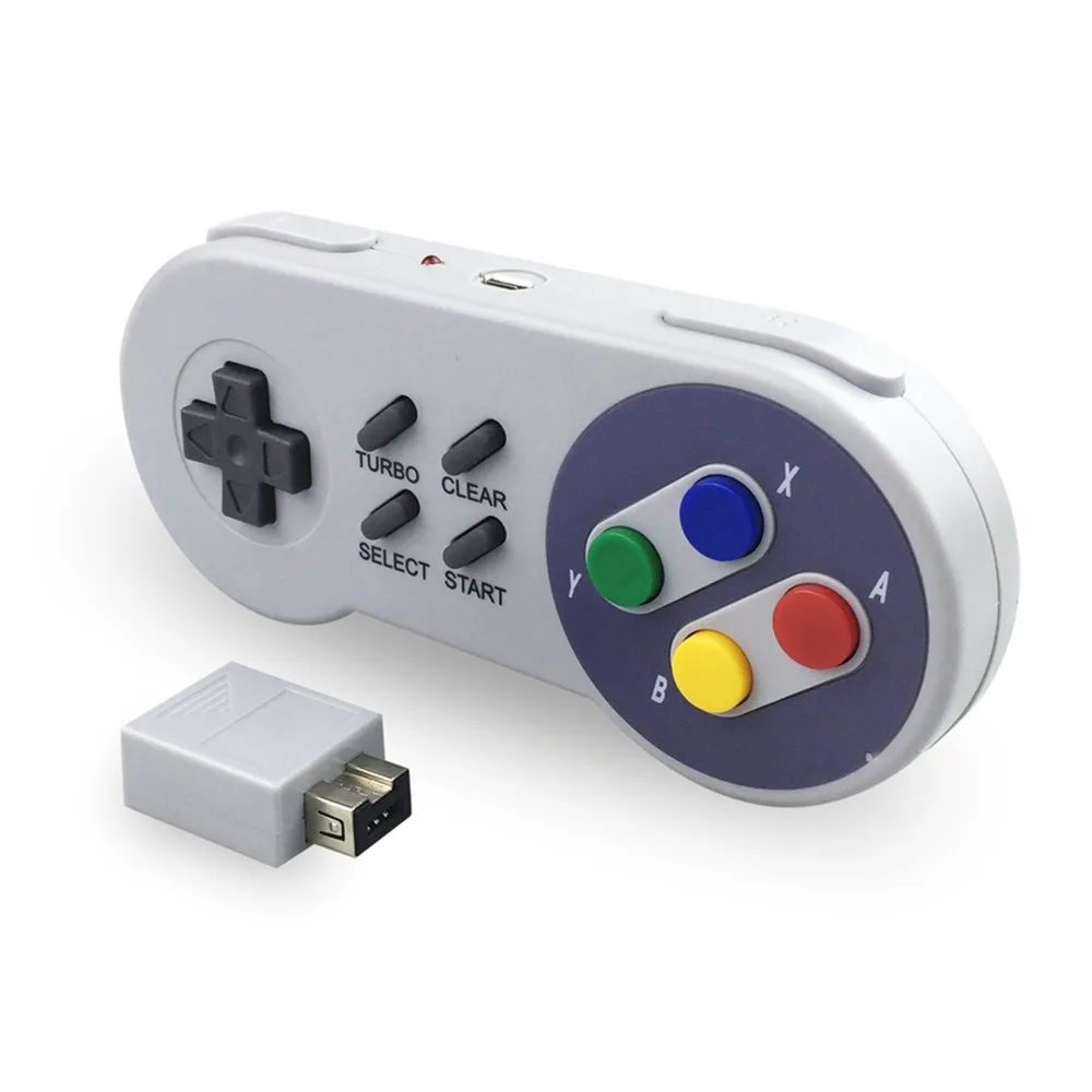 2 4G USB Беспроводной контроллер геймпад для супер nasud NES SNES Классические мини