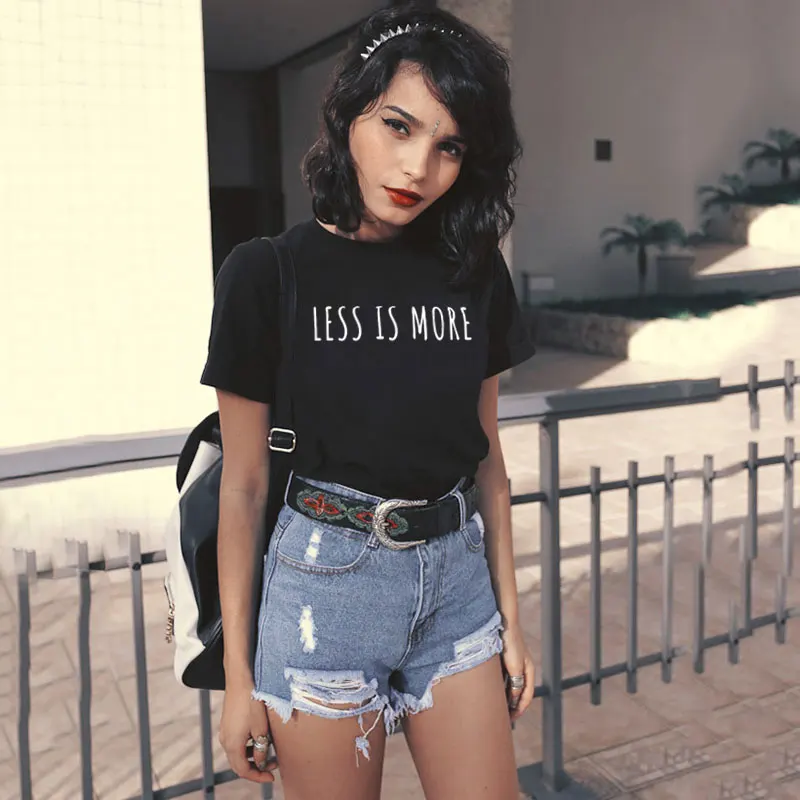 WLLW Для женщин Забавный письмо печать меньше более Повседневное хлопок Прямо узор