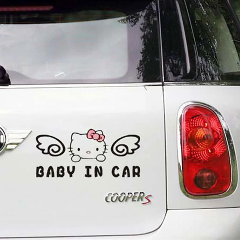Hello kitty автомобиль Стайлинг аниме наклейки на стены ребенок доске предупреждение