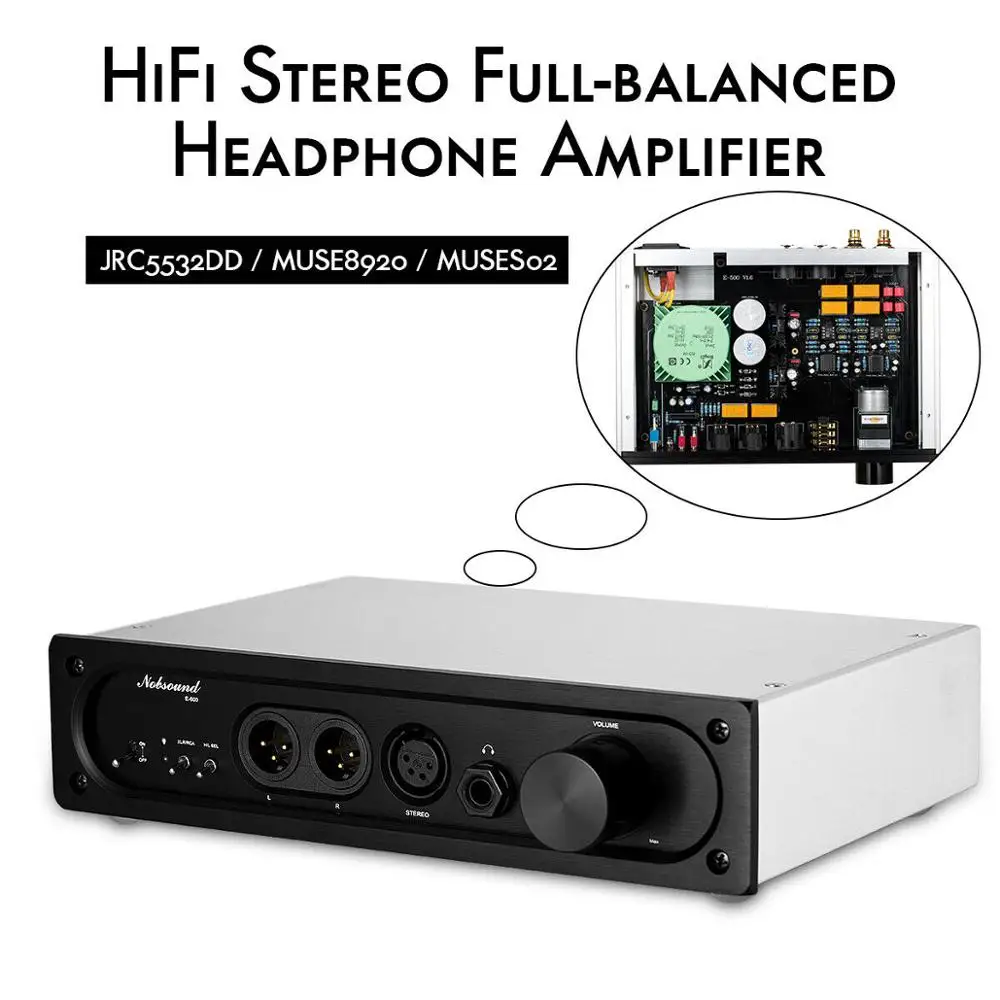 Nobsound HiFi Стерео полный сбалансированный вход/выход двухъядерный усилитель для наушников с низким искажением TPA6120