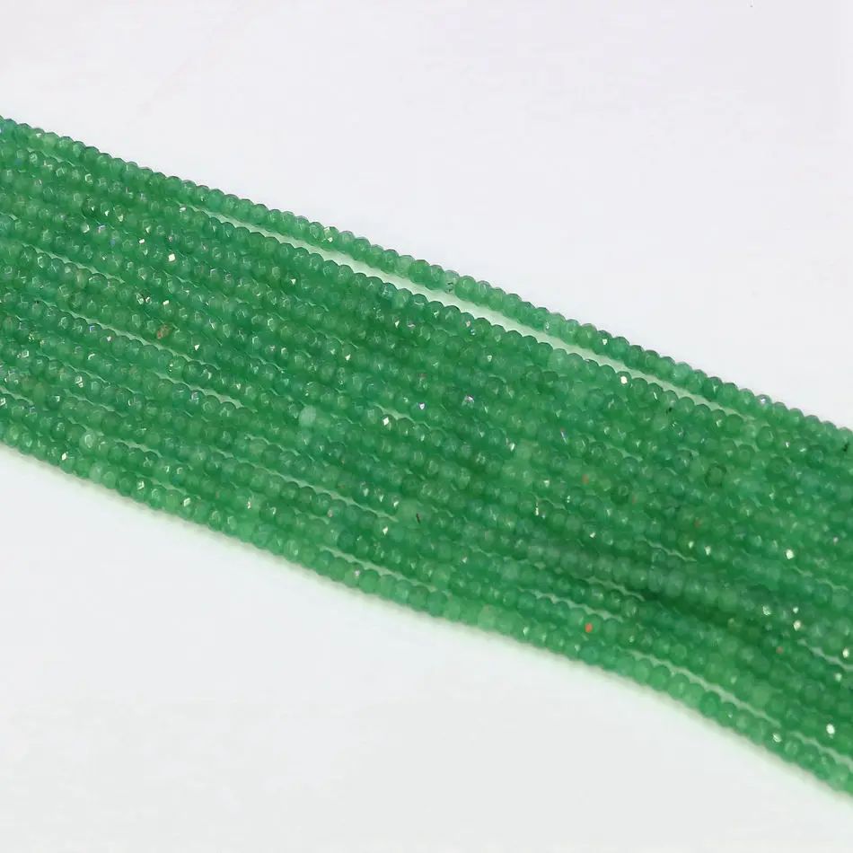 Горячий камень зелёный авантюрин 2x4 мм граненые бусины abacus круглые свободные diy