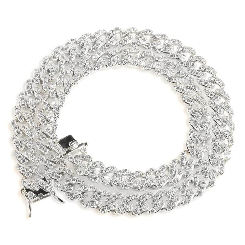Хип хоп 8 мм Bling Iced Out кубический цирконий браслет ожерелье AAA CZ камень теннис кубинские цепи браслеты для мужчин и женщин ювелирные изделия