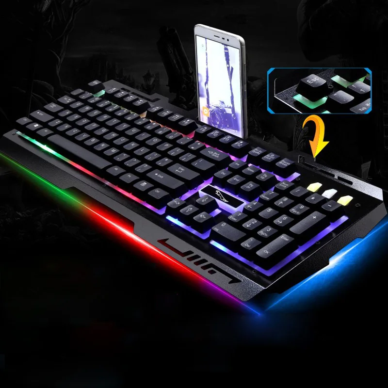 Проводная игровая клавиатура с USB подсветкой 104 клавиш|gaming keyboard ergonomic|keyboard