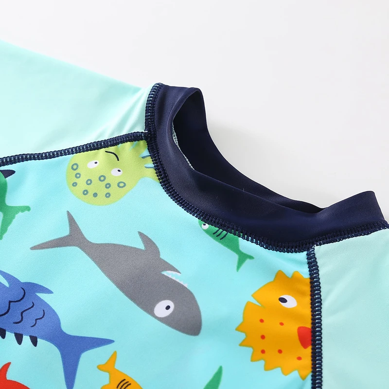 Купальный костюм для маленьких мальчиков комплект из двух предметов с защитой от