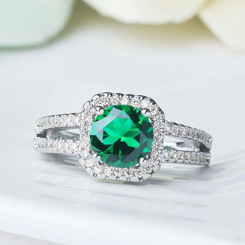 H: HYDE, классическое, 9 цветов, 1Ct, AAA, CZ, обручальное кольцо для Wom, очаровательное кольцо с кубическим цирконием, ювелирные изделия, вечерние, подарок, anillos mujer