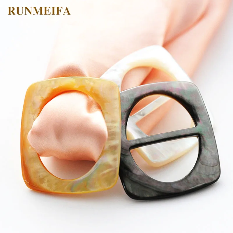 Натуральный толстый квадратный шарф RUNMEIFA круглый в форме буквы H с пряжкой из