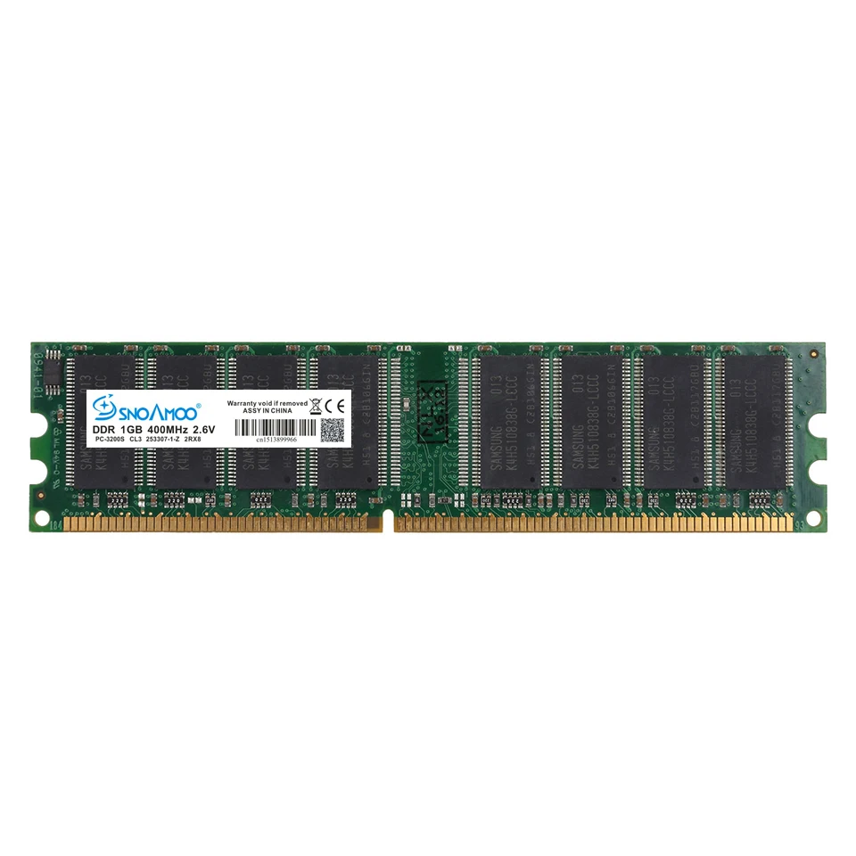 Настольный компьютер SNOAMOO б/у RAMs DDR 333 МГц 1 ГБ PC-2700U DDR1 400 DIMM Non-ECC 184Pin память для