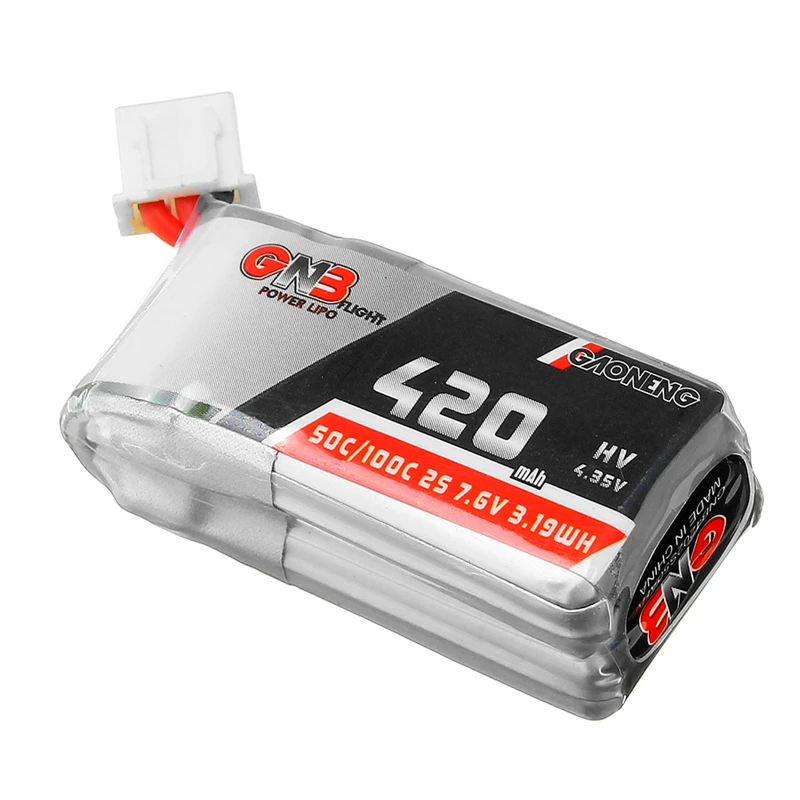 4 шт. Gaoneng 420 мАч 50C/100C 2S 7 6 V HV 35 Lipo батарея для Kingkong tiny GT8 RC Micro FPV Racing Cine Whoop BetaFPV
