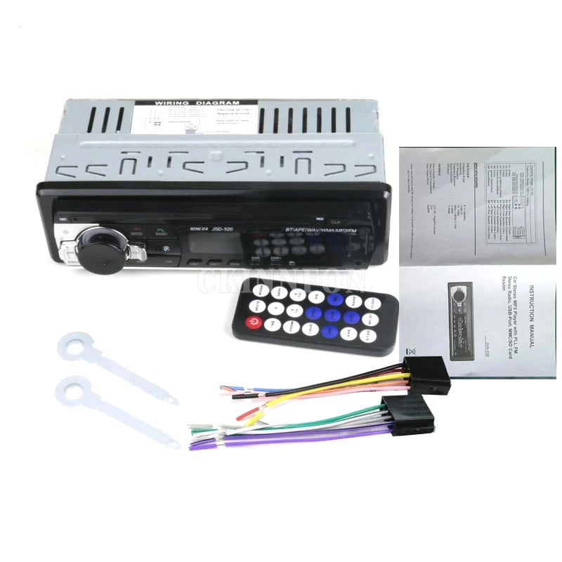 10 шт./лот JSD-520 Bluetooth V2.0 автомобильный Радио стерео аудио MP3 плеер 12 В In-dash 1 Din FM